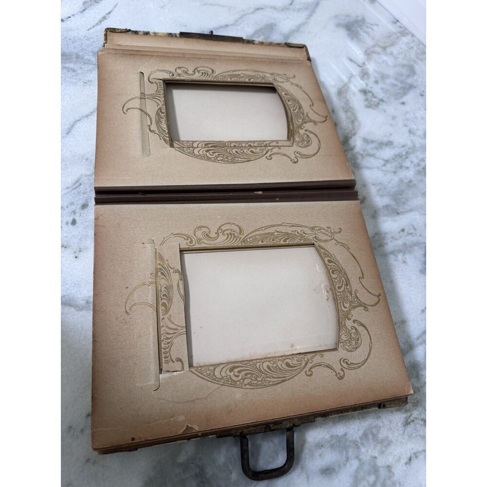 Antique Victorian Celluloid Hinged Photo Album - Picture 12 of 15